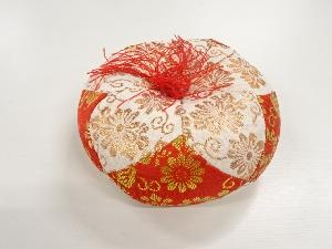 リサイクル　金襴切り嵌め花唐草模様織出し御鈴座布団